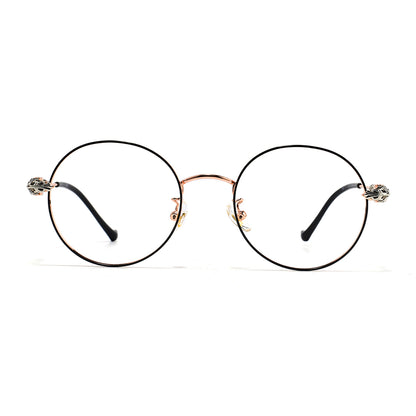 Roya Eyeglasses in Black & Rose Gold