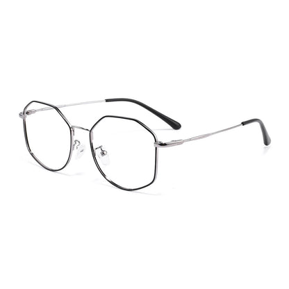 Ayn Eyeglasses in Black & Silver