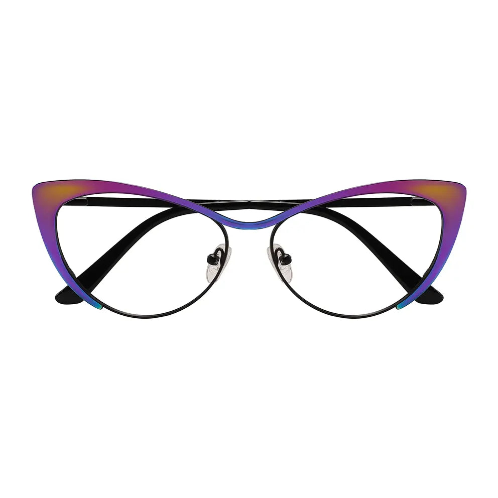 Aurora Eyeglasses in Mirrored Rainbow & Black