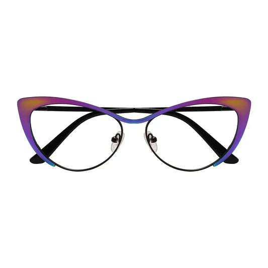 Aurora Eyeglasses in Mirrored Rainbow & Black