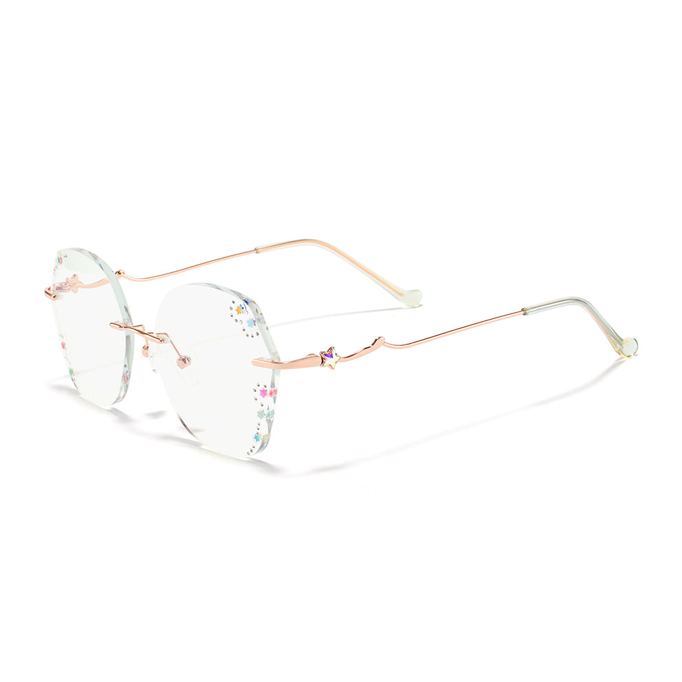 Bling Star Eyeglasses in Rose Gold