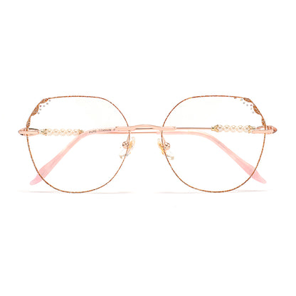 Golden Pearl Eyeglasses in Rose Gold