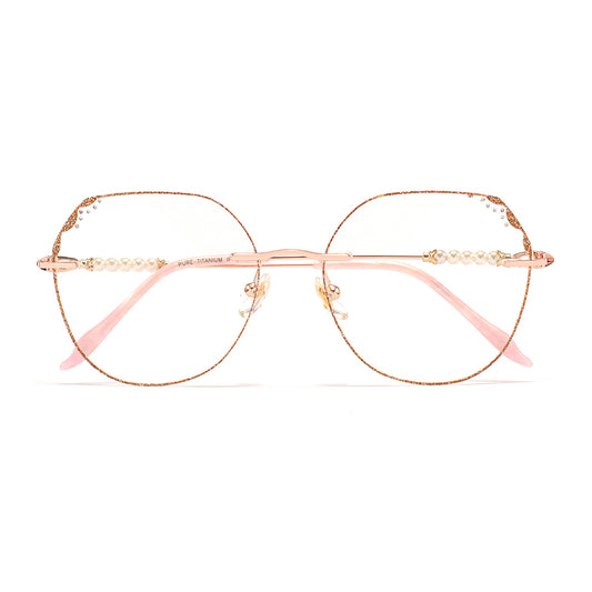 Golden Pearl Eyeglasses in Rose Gold