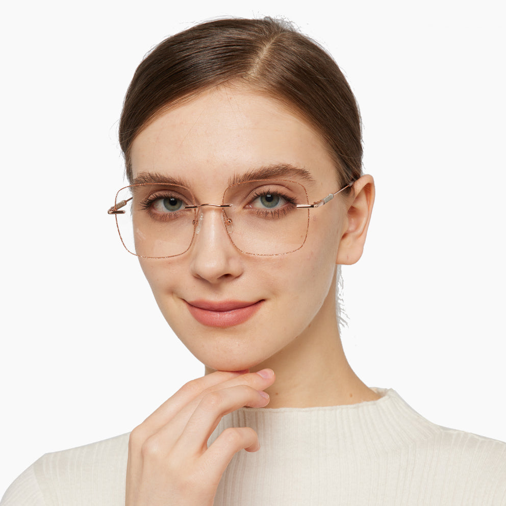 Sparkle Eyeglasses in Rose Gold