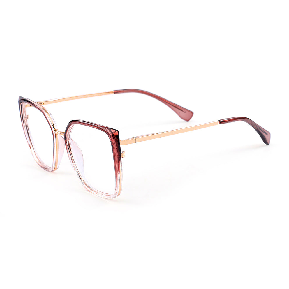 Bozi Eyeglasses in Carmine & Clear