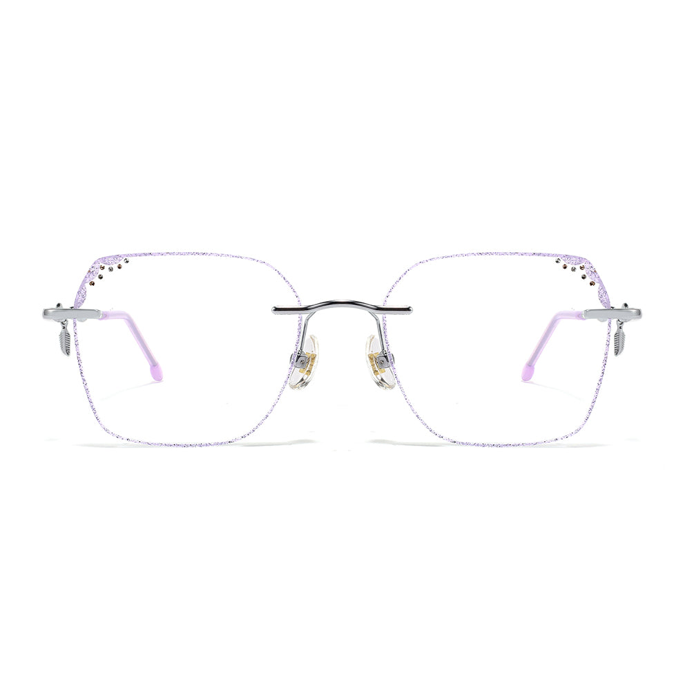 Lil Eyeglasses in Silver & Lavender