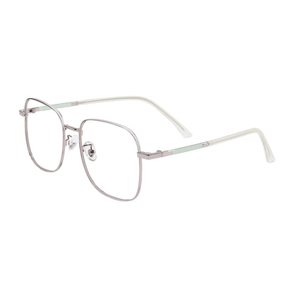 Karine Eyeglasses in Silver & Mint Green