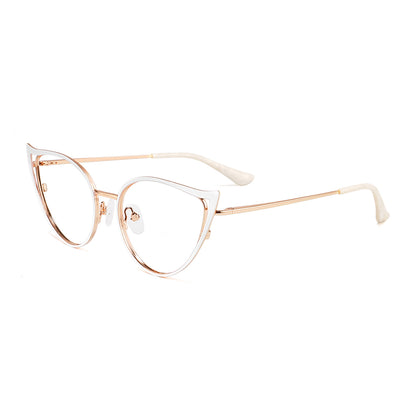 Tanya Eyeglasses in White & Rose Gold