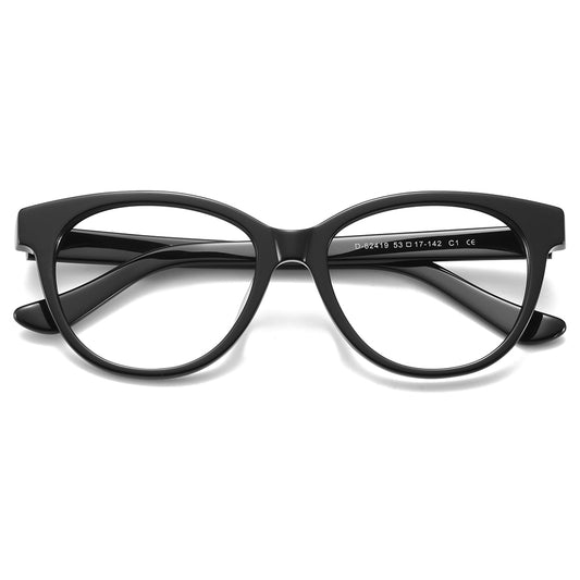 Amber Eyeglasses in Black