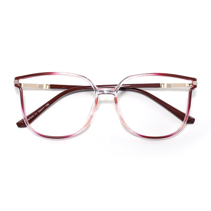 Sissie Eyeglasses in Red & Clear Pink