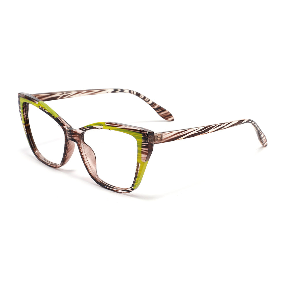 Madison Eyeglasses in Green & Leopard