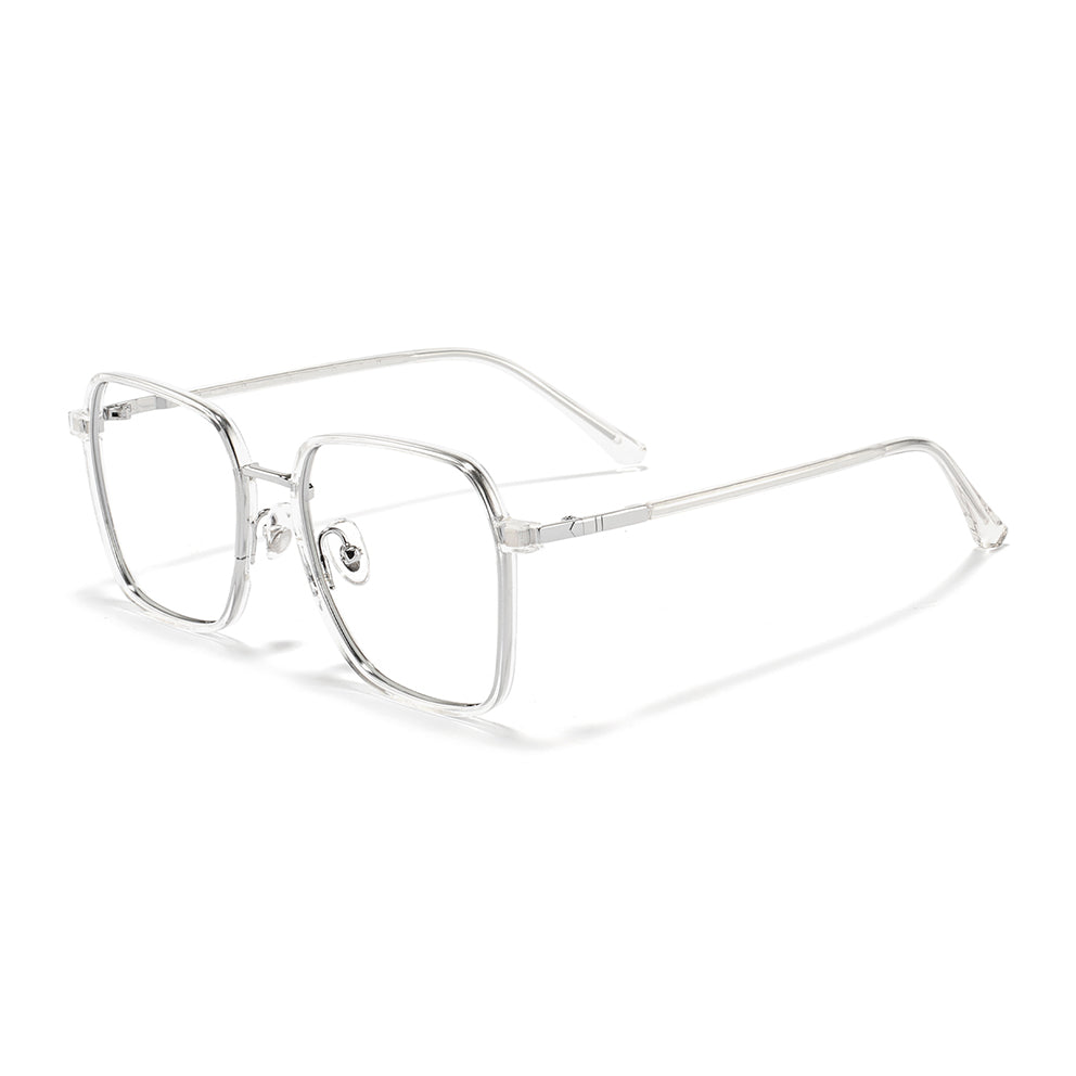 Diana Eyeglasses in Clear & Silver