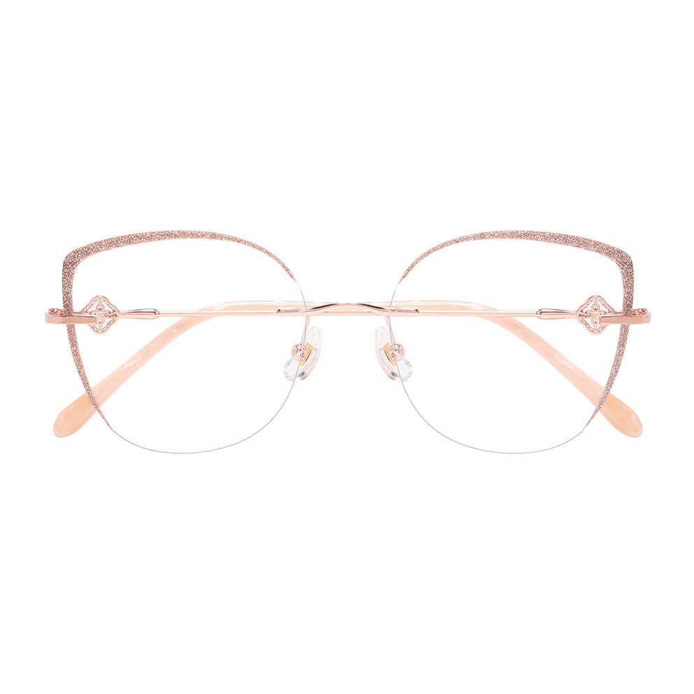 Shahlaa Eyeglasses in Rose Gold