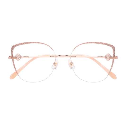 Shahlaa Eyeglasses in Rose Gold