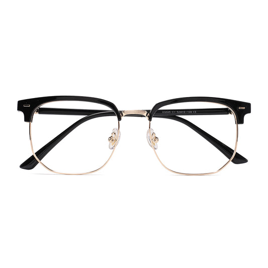 Aviva Eyeglasses in Black & Gold