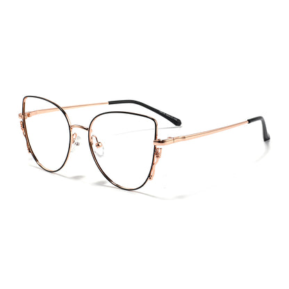 Hailey Eyeglasses in Black & Rose Gold