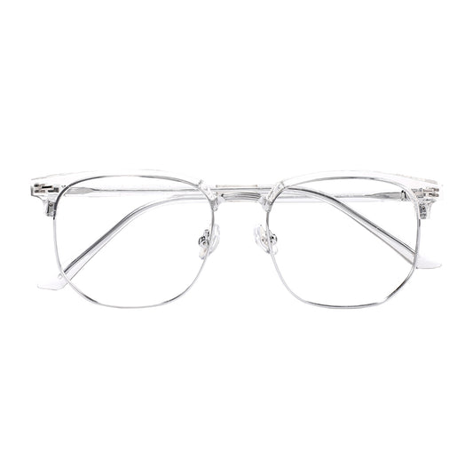 Aviva Eyeglasses in Clear & Silver