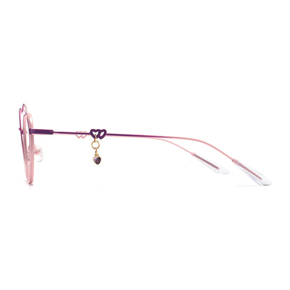 Heart Eyeglasses in Purple & Pink