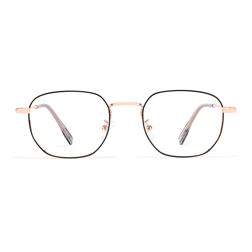 Hajna Eyeglasses in Black & Rose Gold