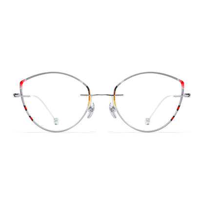 Naila Eyeglasses in Silver Floral