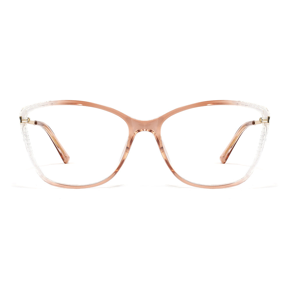 Hermione Eyeglasses in Pink & Clear