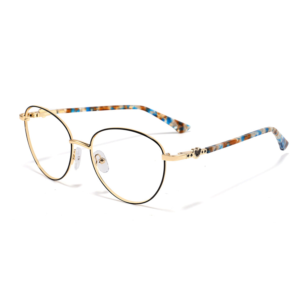 Odette Eyeglasses in Black & Gold