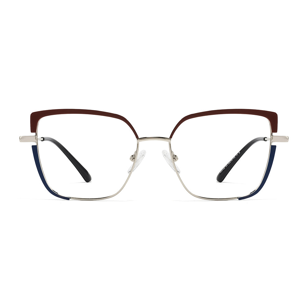 Dodie Eyeglasses in Burgundy & Blue