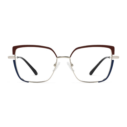 Dodie Eyeglasses in Burgundy & Blue