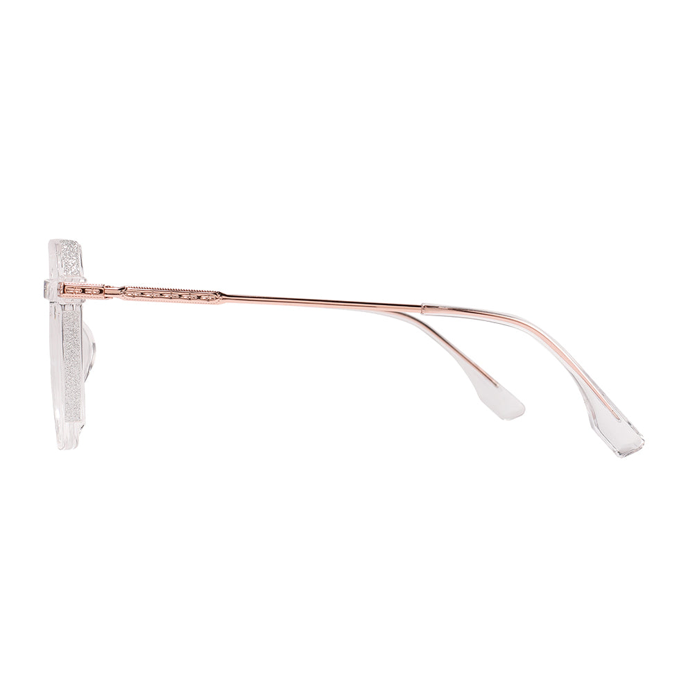 Romola Eyeglasses in Clear & Rose Gold