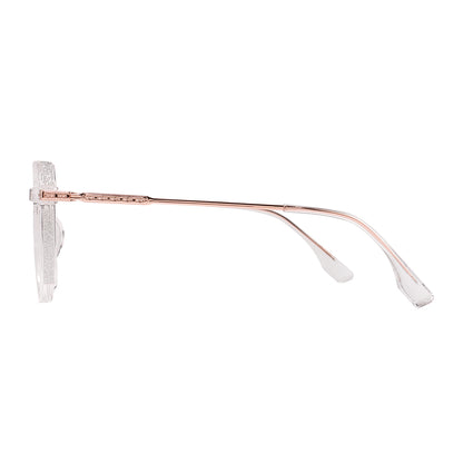 Romola Eyeglasses in Clear & Rose Gold