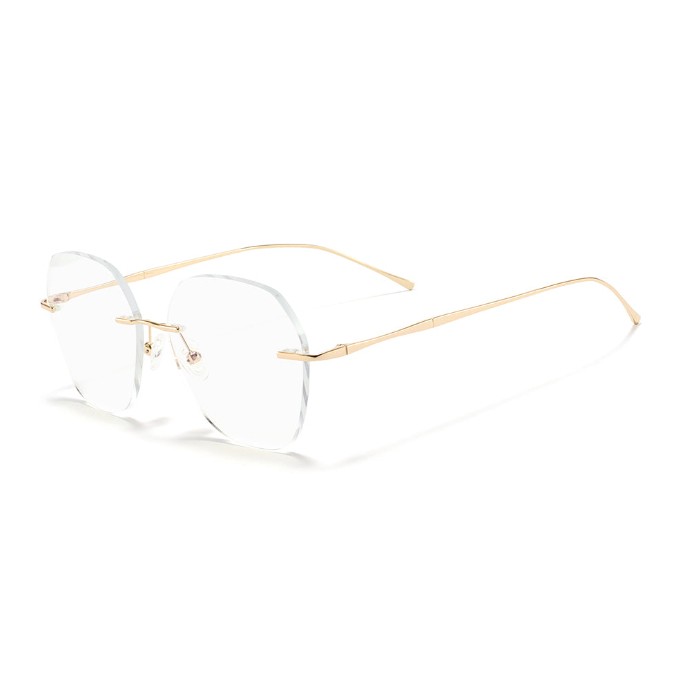 Simple Eyeglasses in Gold