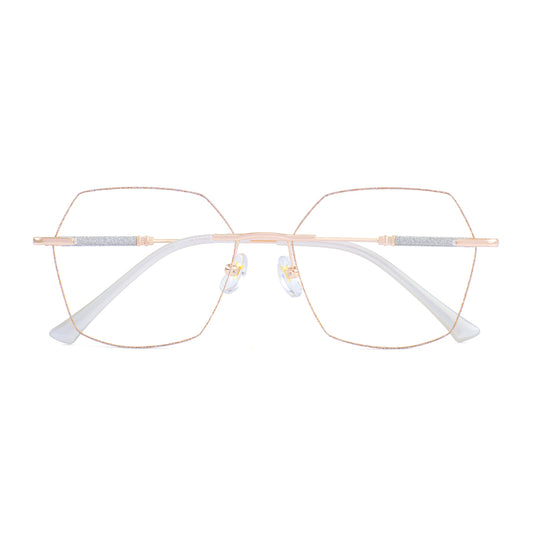 Rey Eyeglasses in Rose Gold