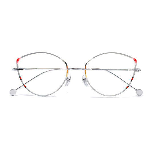 Naila Eyeglasses in Silver Floral