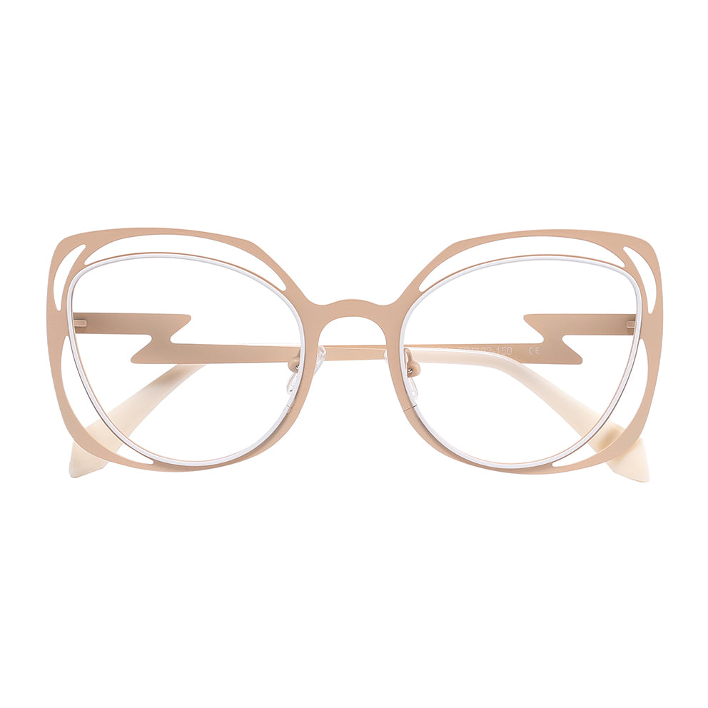 Shayla Eyeglasses in Champagne & White