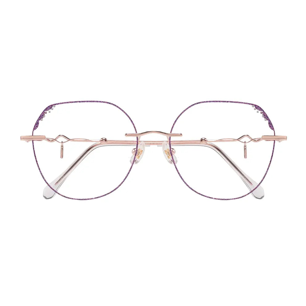 Anneli Eyeglasses in Rose Gold & Purple