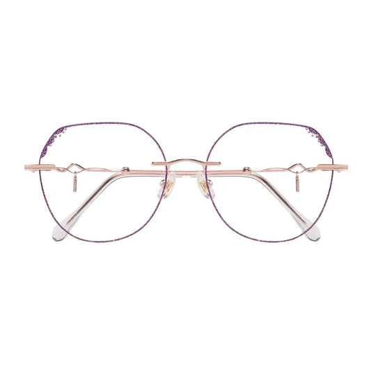 Anneli Eyeglasses in Rose Gold & Purple