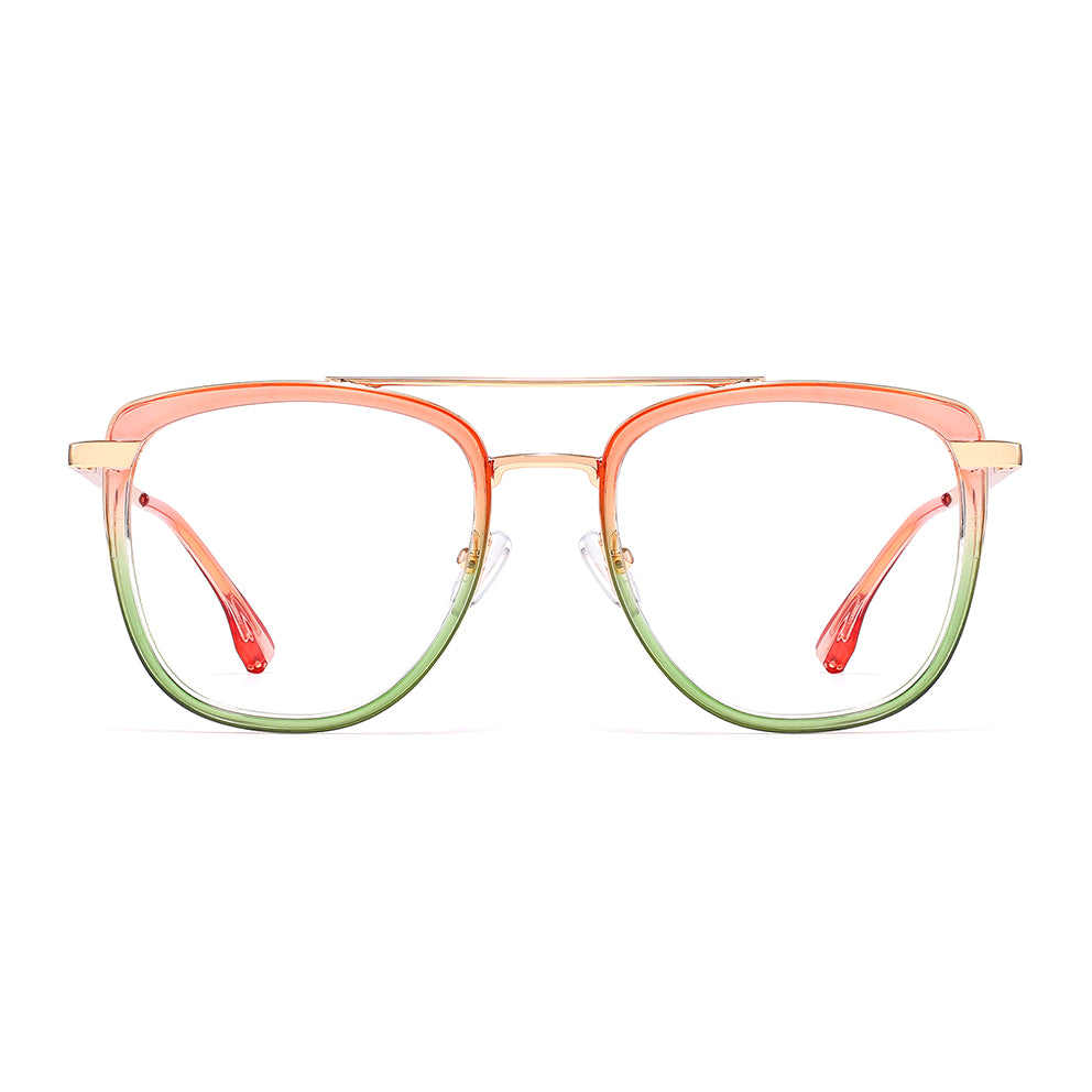 Simi Eyeglasses in Pink & Emerald Green