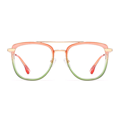 Simi Eyeglasses in Pink & Emerald Green