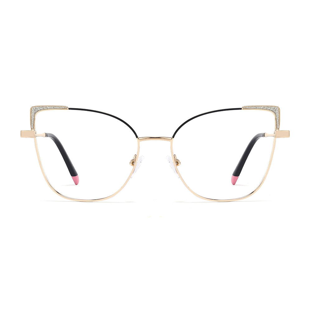 Aspen Eyeglasses in Gold & Black