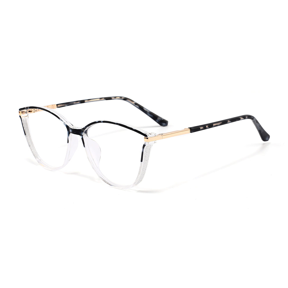 Darleen Eyeglasses in Black Tortoise & Clear