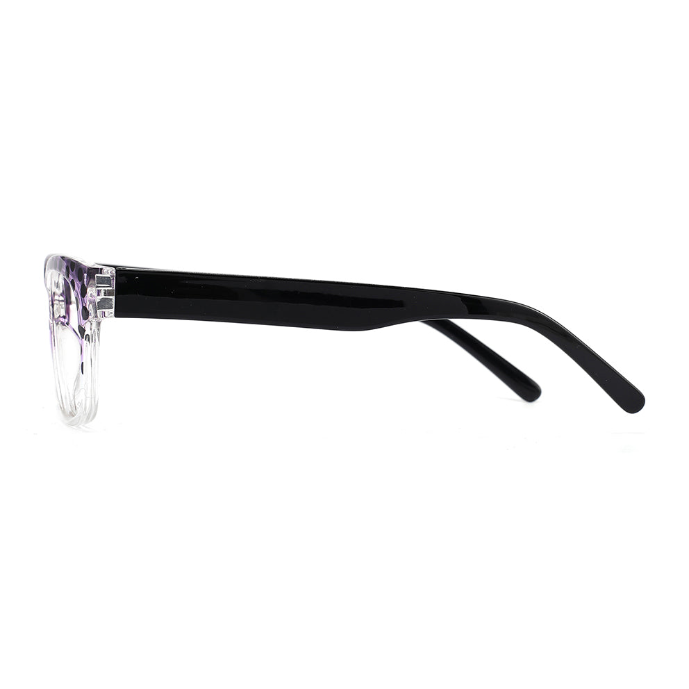 Safia Eyeglasses in Purple Tortoise & Clear