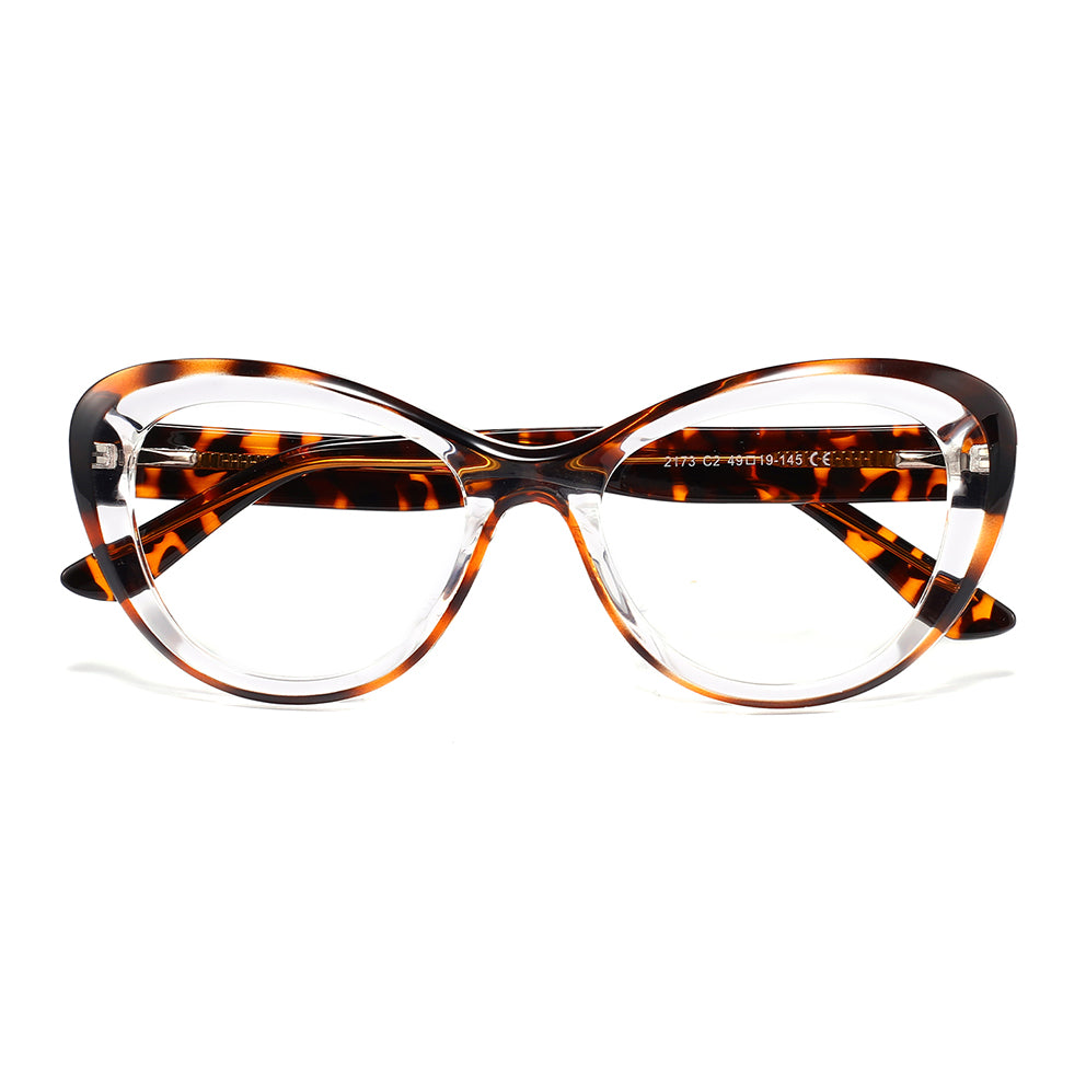 Josi Eyeglasses in Warm Tortoise & Clear