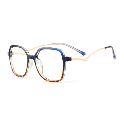 Cloris Eyeglasses in Blue & Warm Tortoise