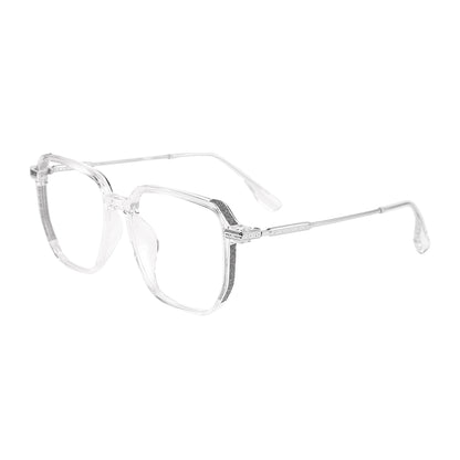 Romola Eyeglasses in Clear & Silver