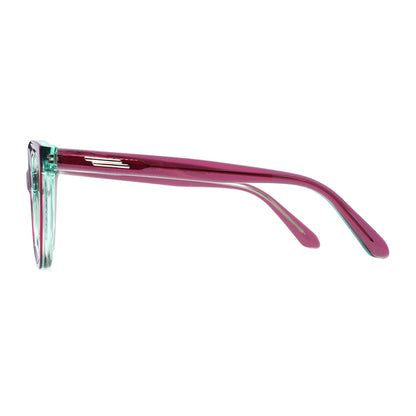 Aun Eyeglasses in Purple & Mint Green