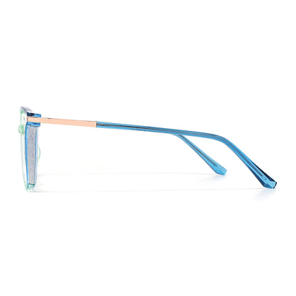 Sissie Eyeglasses in Blue & Mint Green