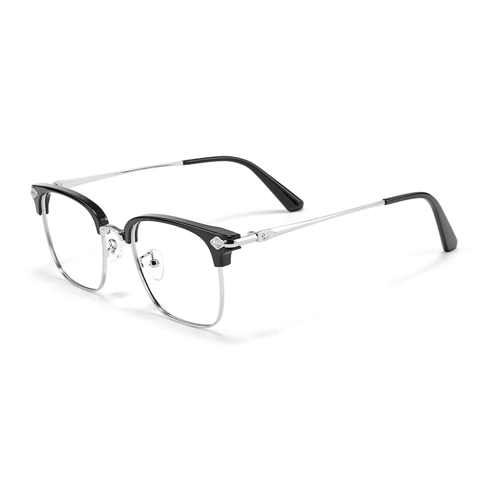 Emeka Eyeglasses in Black & Silver