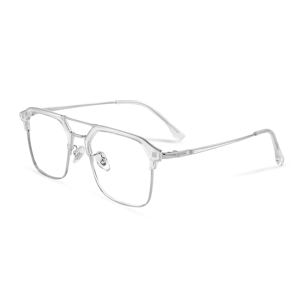 Calvin Eyeglasses in Clear & Silver