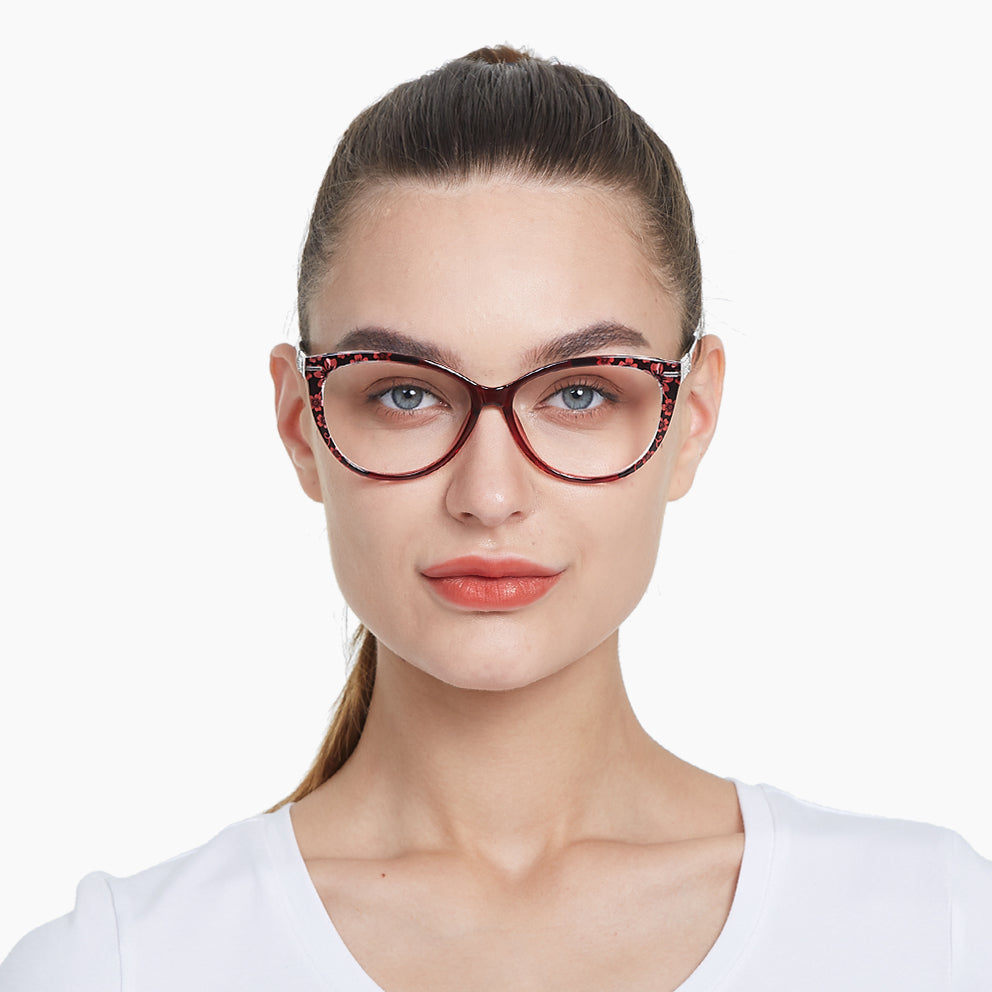 Xenia Eyeglasses in Red