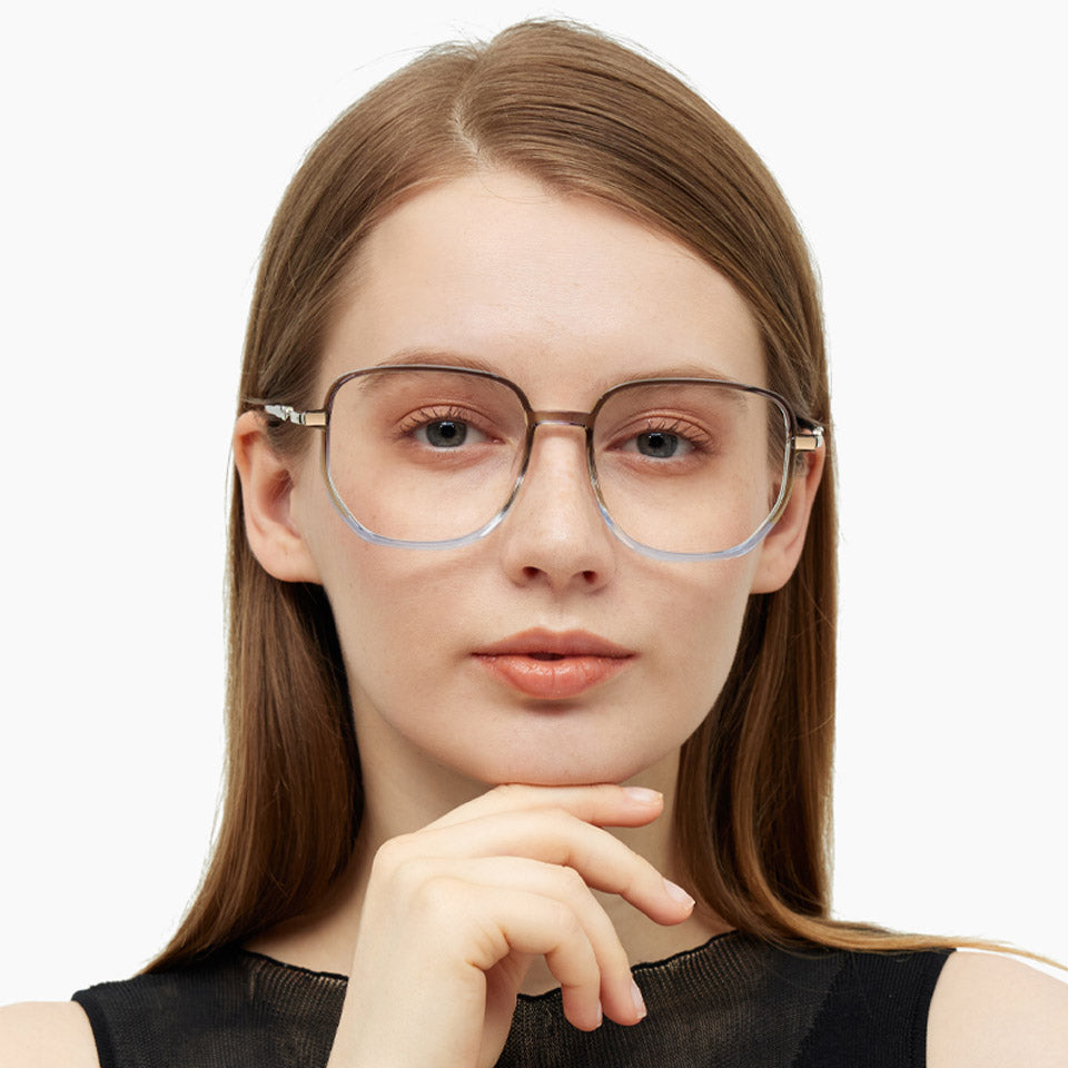 Carolyn Eyeglasses in Brown & Blue